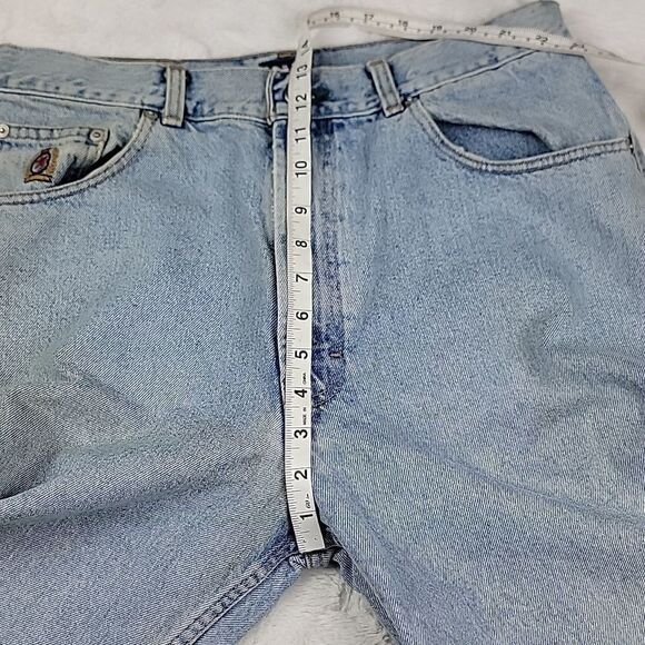 Vintage‎ TOMMY HILFIGER Big Tag Baggy Fit Jean Shorts [SIZE 33] - Picture 8 of 9